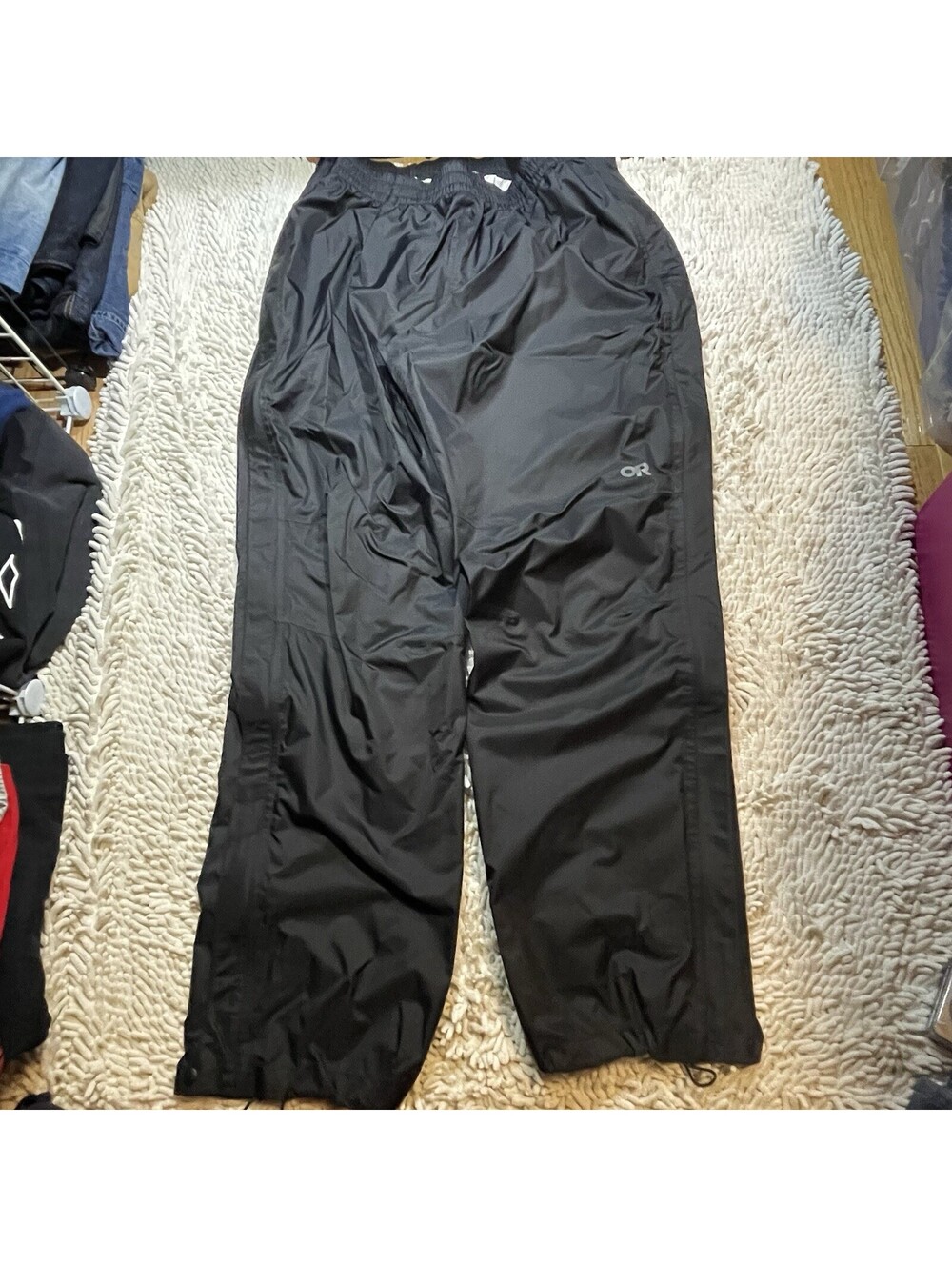 Outdoor Research Apollo Rain Pants Mens XXL Black Hiking Gorpcore Tech Nylon